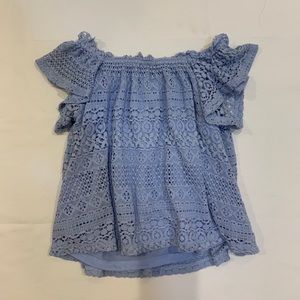 off-the-shoulder floral top